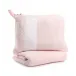 Throw Mini in Pouch Striped Pink/White 32" x 48"