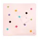 Baby Blanket Polka Dots with Bear Ear Cap Pink 30" x 30"