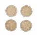 Bevel Gold/Silver Coasters, Set of Four