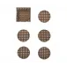 Reed Brown Coaster Set of 6 in a Caddy