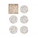 Stardust Clear/Gold Coasters Set of Six