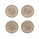 Palisade Gold/Silver Coasters, Set Of 4