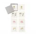 Mingle White & Multi Cocktail Napkin Set of 8 in a Gift Box