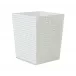 Reed White Waste Basket