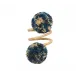 Casbah Natural & Blue Napkin Ring Set of 4