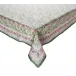 Mira 54" x 100" Green/Pink Tablecloth