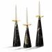 Horn Veneer Trio Candle Holder 13.8'' X 3.9'' X 5.9''