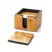 Burl Veneer Box Coaster Set 4.7" X 4.7" X 3.5"