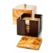 Burl Luxe Box Set Coaster Set 6.1'' X 6.1'' X 5.7''