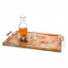 Burl Veneer Serving Tray 23.6" X 15.7" X 3.5"