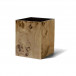 Burl Veneer Wastebasket 8.7" x 8.7" x 11"