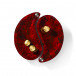 Mother of Pearl Red Yin-Yang Set 10.6'' X 5.5'' X 1.4''