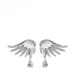 Vesta Earrings, Large, White Gold, Diamonds, Mother-Of-Pearl (Special Order)
