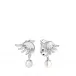 Vesta Earrings, Small, White Gold, Cultured Pearls, Diamonds, Mother-Of-Pearl (Special Order)