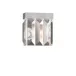 Serene 5 Prisms Dahlia Wall Sconce, Rectangular - Clear Cristal, Nickel (Plated) Finish