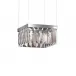 Serene 24 Prisms Chandelier, Square - Clear Cristal, Nickel (Plated) Finish