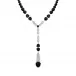 Adrienne Necklace, White Gold, Onyx, Diamonds (Special Order)