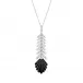 Adrienne Pendant, White Gold, Onyx, Diamonds (Special Order)