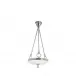 Ginkgo Ceiling Small Lamp, Clear Crystal, Shiny And Brushed Nickel Finish