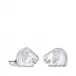 Cheval Mascottes Cufflinks Clear Crystal, Palladium Finishing