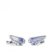 Victoire Mascottes Cufflinks Sapphire Blue Crystal, Palladium Finishing