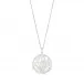 Fleur De Neige Pendant Clear Crystal, Silver, Large