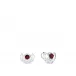 Cygnes Earrings, White Gold, Garnets, Diamonds, Mother-Of-Pearl (Special Order)