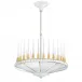 Perles Chandelier, Clear Crystal, Satin Gilded Finish, 1 Tier - Diam 1000 Mm