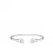 Muguet Flexible Bangle Clear Crystal, Silver, Small