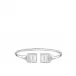 Arethuse Flexible Bangle Clear Crystal, Silver, Large