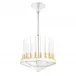 Perles Chandelier, Clear Crystal, Satin Gilded Finish, 1 Tier - Diam 690 Mm