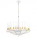 Perles Chandelier, Clear Crystal, Satin Gilded Finish, 1 Tier - Diam 1340 Mm