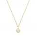 Paon Pendant White Pearly Clear Crystal, 18K Yellow Gold-Plated
