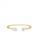 Muguet Flexible Bangle Clear Crystal, 18K Yellow Gold-Plated, Small