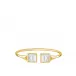 Arethuse Flexible Bangle Clear Crystal, 18K Yellow Gold-Plated, Large