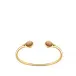 Cabochon Flexible Bangle Bronze Crystal, 18K Yellow Gold-Plated, Large