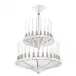 Perles Chandelier, Clear Crystal, Nickel Finish, 2 Tiers - Diam 1000 Mm