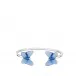 Papillon Flexible Bracelet, Blue Crystal, Silver, Large