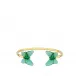 Papillon Flexible Bracelet, Green Crystal, 18K Yellow Gold-Plated, Small