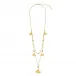 Ginkgo Large Necklace Antinea Green Crystal 18K Yellow Gold-Plated