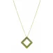 LOSANGE PANTHÈRE PENDANT - GREEN CRYSTAL, 18K YELLOW GOLD PLATED