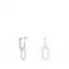 Empreinte Animale Earrings, Clear Crystal, Silver, Small