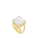 Arethuse Ring, Clear Crystal, Vermeil 59 (US 8.75) (Special Order)