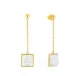 Arethuse Long Earrings, Clear Crystal, Vermeil