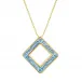 Losange Bacchantes Pendant, Pearl Blue Crystal