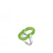 Empreinte Animale Ring, Green Crystal, Silver