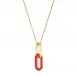 EMPREINTE ANIMALE PENDANT - RED CRYSTAL, 18K YELLOW GOLD PLATED BRASS