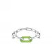 Empreinte Animale Bracelet, Green Crystal, Silver, L