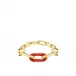 Empreinte Animale Bracelet, Red Crystal, 18K Yellow Gold Plated Brass, L