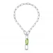 Empreinte Animale Necklace, Green Crystal, Silver